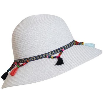 Accessoires textile Femme Chapeaux Chapeau-Tendance Mini capeline à pompons Blanc