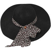 Accessoires textile Femme Chapeaux Chapeau-Tendance Chapeau capeline bandeau Léopard Noir