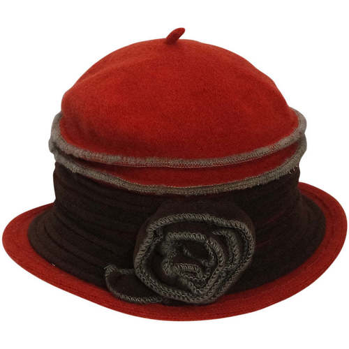 Accessoires textile Femme Chapeaux Chapeau-Tendance Chapeau cloche en laine FAUSTINE Rouge