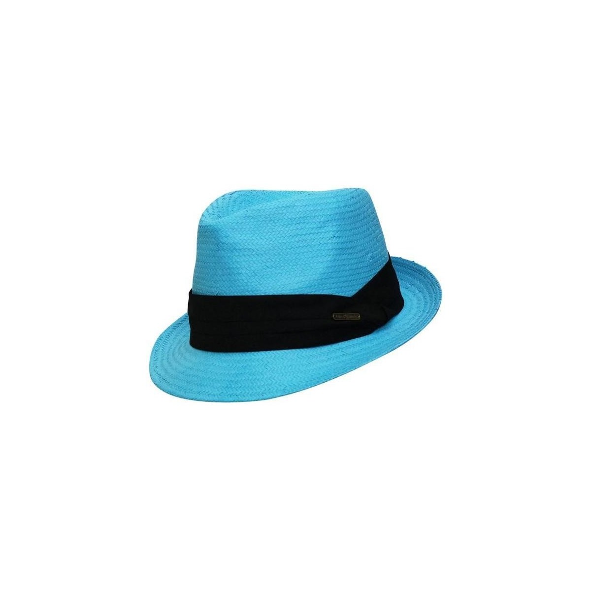 Accessoires textile Chapeaux Chapeau-Tendance Trilby style panama Bleu
