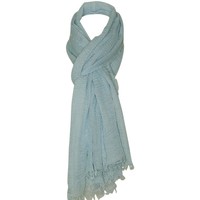 Accessoires textile Femme Echarpes / Etoles / Foulards Chapeau-Tendance Cheche froissé uni écharpe foulard Homme Femme Bleu clair