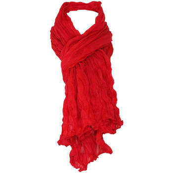 Accessoires textile Femme Echarpes / Etoles / Foulards Chapeau-Tendance Cheche froissé uni écharpe foulard Homme Femme Rouge