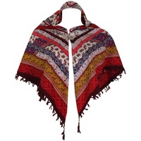 Accessoires textile Femme Echarpes / Etoles / Foulards Chapeau-Tendance Foulard  à pompons TRUJILLO Rouge