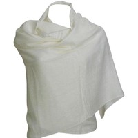 Accessoires textile Femme Echarpes / Etoles / Foulards Chapeau-Tendance Grosse écharpe châle MYALI Blanc