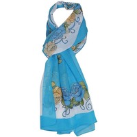Accessoires textile Femme Echarpes / Etoles / Foulards Chapeau-Tendance Mousseline floral IVANKA Bleu
