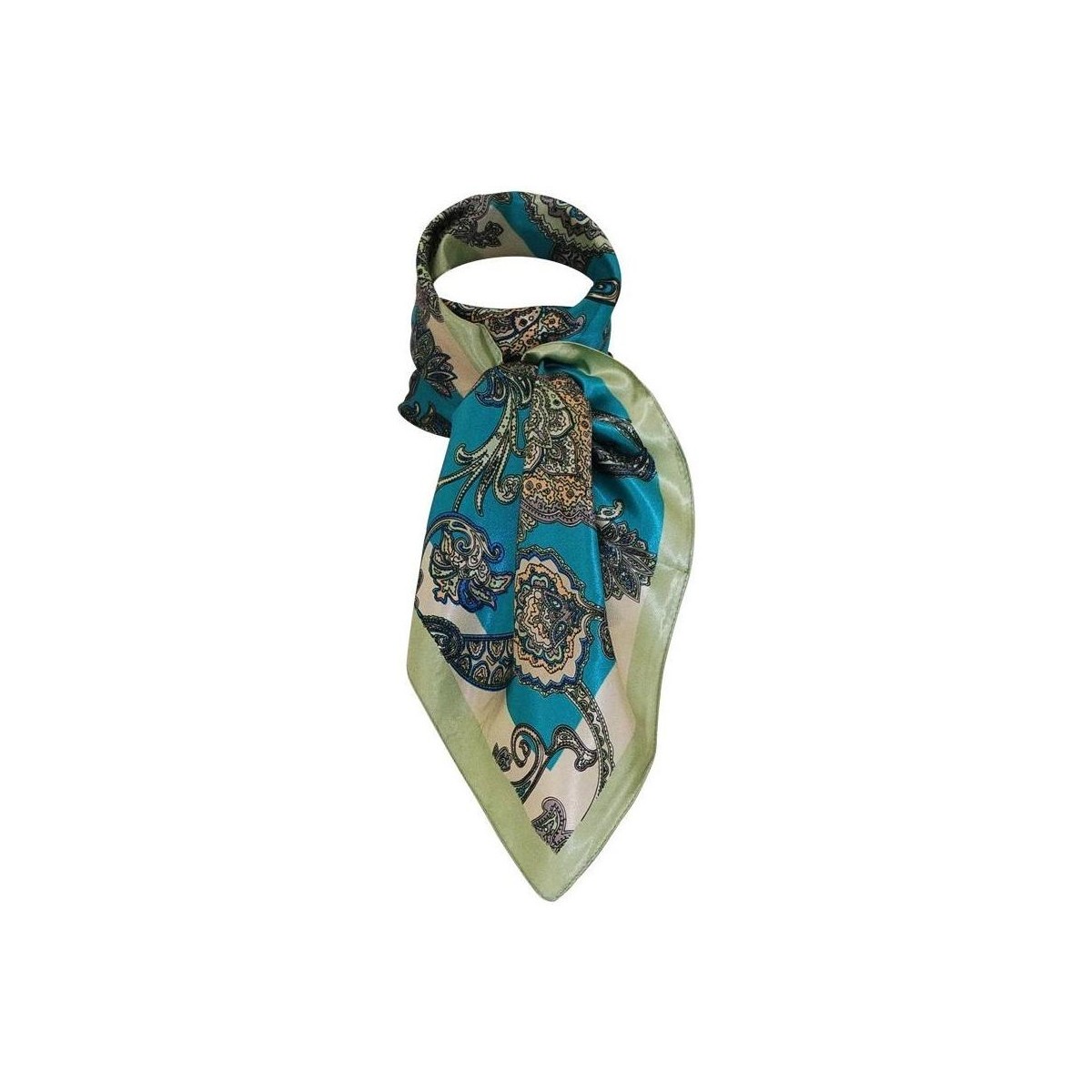 Accessoires textile Femme Echarpes / Etoles / Foulards Chapeau-Tendance Grand foulard polysatin cachemire Vert