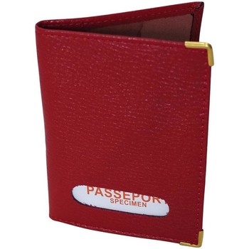 Sacs Portefeuilles Chapeau-Tendance Protège-passeport cuir Rouge