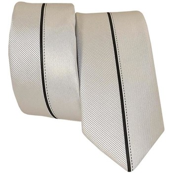 Vêtements Homme Cravates et accessoires Chapeau-Tendance Cravate avec liseré Gris