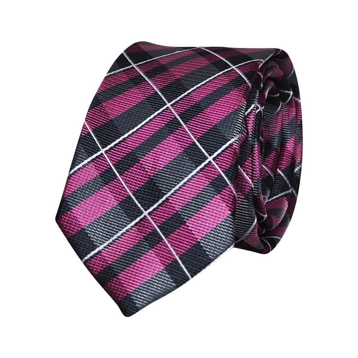 Vêtements Homme Cravates et accessoires Chapeau-Tendance Cravate écossaise Rose