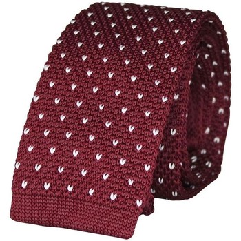 Vêtements Homme Cravates et accessoires Chapeau-Tendance Cravate tricot à pois Bordeaux