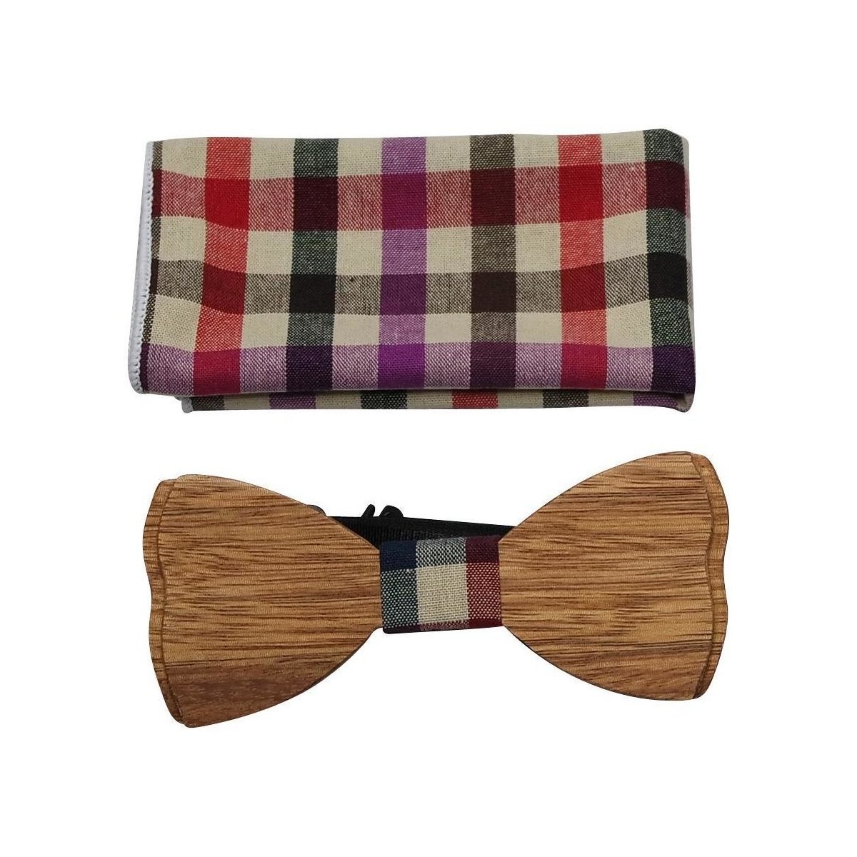 Vêtements Homme Cravates et accessoires Chapeau-Tendance Noeud papillon bois écossais Rouge