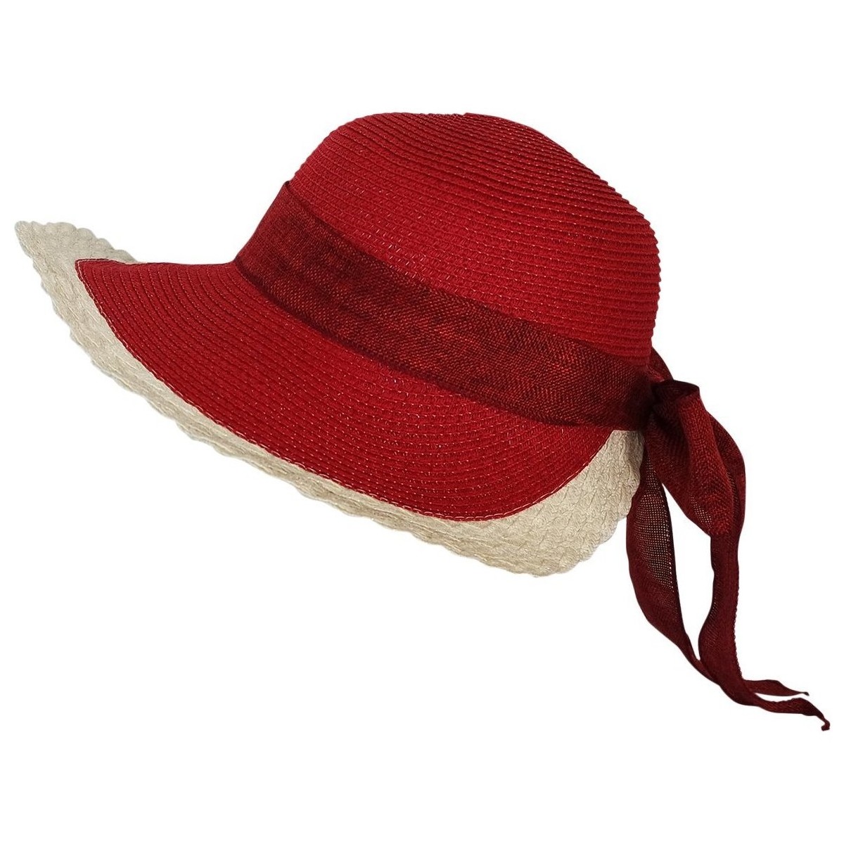 Accessoires textile Femme Chapeaux Chapeau-Tendance Capeline à visière DELPH Rouge