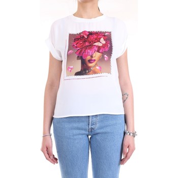 Vêtements Femme T-shirts manches courtes Lanacaprina PF2234 T-Shirt/Polo femme blanc Blanc