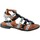 Chaussures Femme Tongs Longueur des jambesry Sandale CM3965 Noir