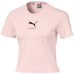 Vêtements Femme T-shirts manches courtes Puma Nutility Fitted Tee Rose