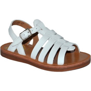 Chaussures Fille Sandales et Nu-pieds Pom d'Api plagette strap softy blanc