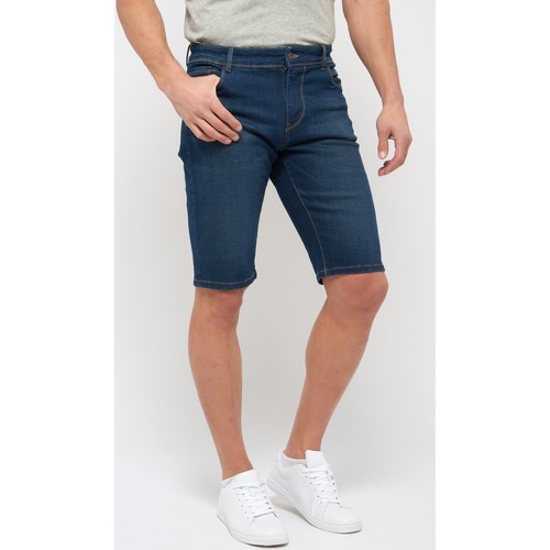 Vêtements Homme Shorts / Bermudas Main Road 650 Short denim, coupe slim, ton fonc Bleu