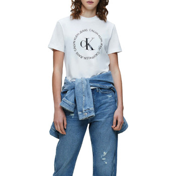 Vêtements Femme T-shirts manches courtes Calvin Klein Jeans slim organic Blanc