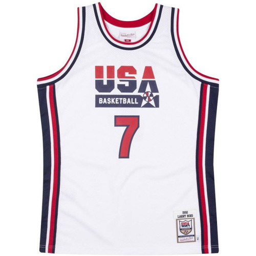 Vêtements T-shirts manches courtes en 4 jours garantis Maillot NBA Larry Bird Team US Multicolore