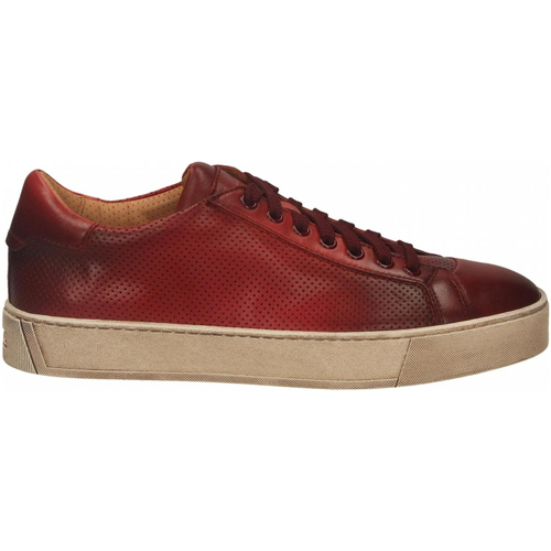 Chaussures Homme Baskets mode Santoni DERBY 7 OCC. FORGOOSE Rouge