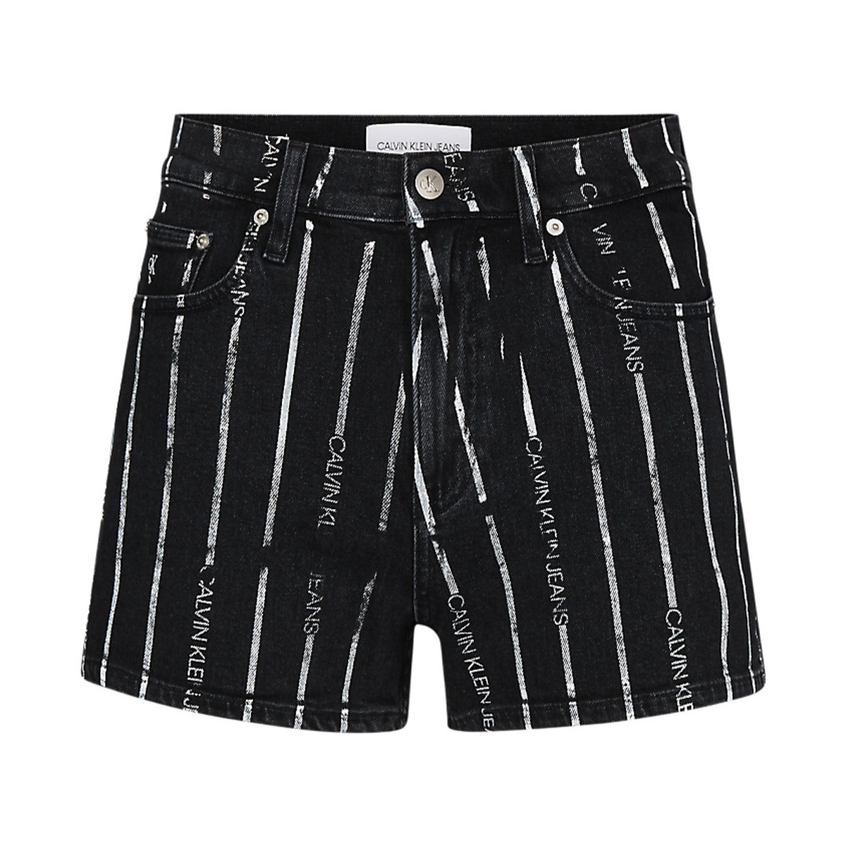 Vêtements Femme Shorts / Bermudas Calvin Klein Jeans high rise line Noir
