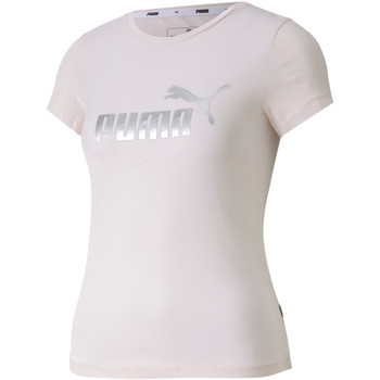 Vêtements Fille T-shirts manches courtes Puma T-shirt Essentials Rose