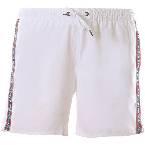 Vêtements Homme Maillots / Shorts de bain Emporio Armani stripe-detail shorts Short de bain Blanc