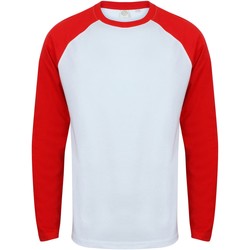 Vêtements Homme T-shirts manches longues Skinni Fit SF271 Blanc/rouge