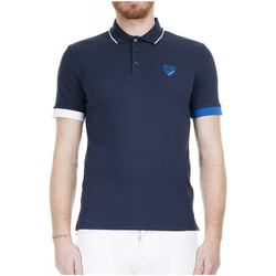 Vêtements Homme T-shirts & Polos Ea7 Emporio Armani suede Polo Bleu