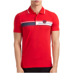 Vêtements Homme Polos manches courtes Ea7 Emporio logo-print Armani Polo EA7 Emporio Rouge