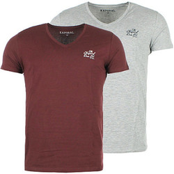 Vêtements Homme T-shirts manches courtes Kaporal Pack de 2 T-Shirts Homme Gift Bordeaux/Gris Multicolore