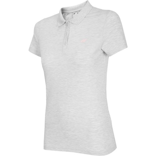 Vêtements Femme T-shirts manches courtes 4F NOSH4 TSD007 Biały Melanż Gris, Blanc