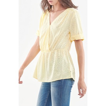 Vêtements Femme T-shirt Trangoworld Rings preto amarelo Le Temps des Cerises Top libu jaune Jaune