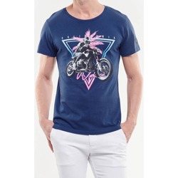 Armani EA7 Core ID T-shirt blu navy con logo argento piccolo