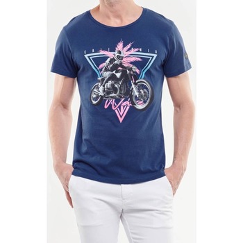 Vêtements Homme T-shirts & Polos Le Temps des Cerises T-shit juniper bleu Bleu