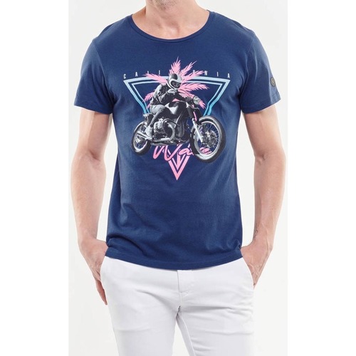 Vêtements Homme T-shirts & Polos The Happy Monkises T-shit juniper bleu Bleu