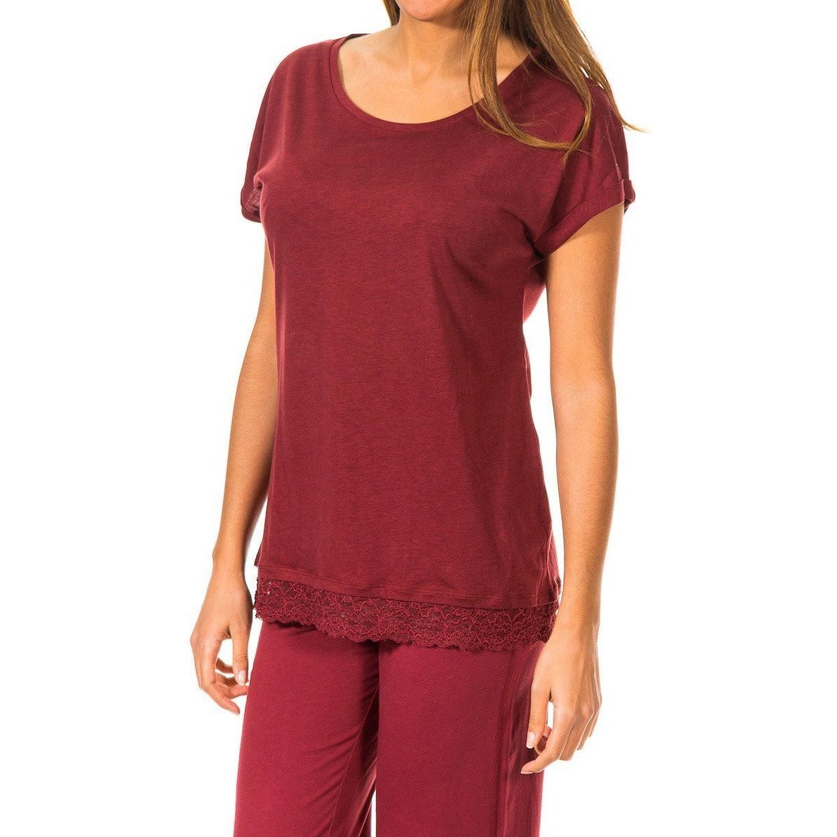 Vêtements Femme T-shirts manches longues Tommy Hilfiger 1487904330-621 Rouge