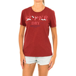 Vêtements Femme T-shirts manches courtes Superdry T-shirt à manches courtes Rouge