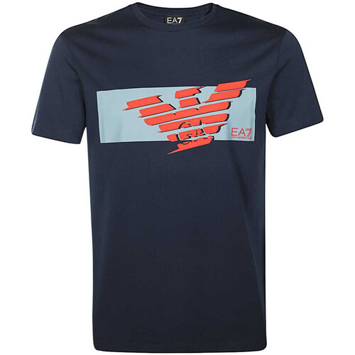 Vêtements Homme T-shirts & Polos Ea7 Emporio Armani crepe Tee-shirt Bleu