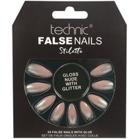 Beauté Femme Accessoires ongles Technic Faux ongles Stiletto   Gloss Nude with Glitter Autres