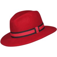 Accessoires textile Chapeaux Chapeau-Tendance Chapeau fédora 100% laine MAJEUR T56 Rouge