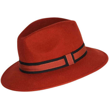 Accessoires textile Chapeaux Chapeau-Tendance Chapeau fédora 100% laine MAJEUR T56 Rouge