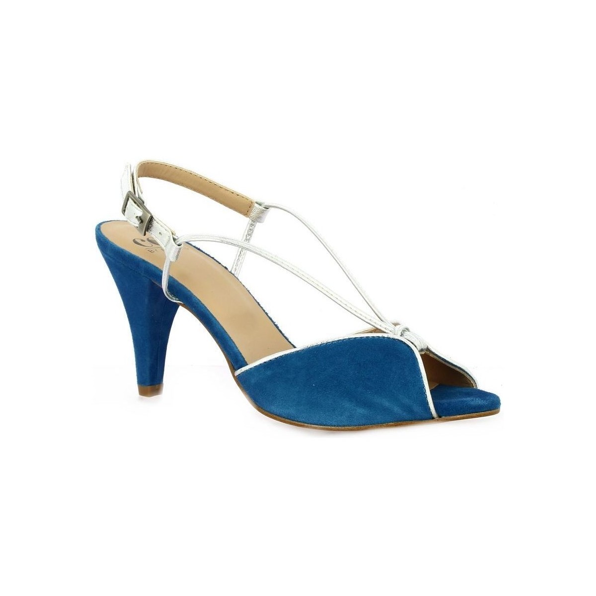 Chaussures Femme Sandales et Nu-pieds Cor By Andy C by andy Nu pieds cuir velours Bleu