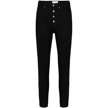Vêtements Femme Jeans skinny Calvin Klein Jeans Jean super skinny  ref_49533 Black Noir