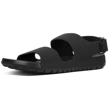 Chaussures Homme Hot Route Mens Walking Shoes FitFlop LIDO TM BACK-STRAP SANDALS IN NEOPRENE BLACK Noir