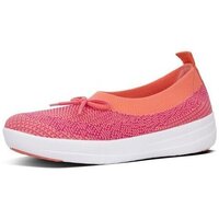 Chaussures Femme Ballerines / babies FitFlop ÜBERKNIT BALLERINA WITH BOW CORAL/FUCHSIA CORAL/FUCHSIA