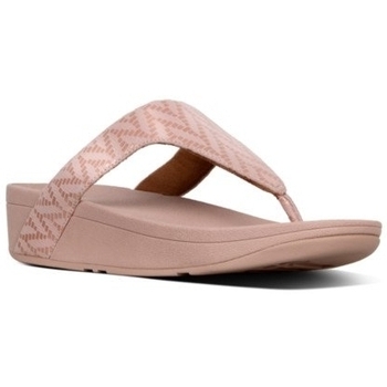 Chaussures Femme Tongs FitFlop LOTTIE CHEVRON-SUEDE OYSTER PINK Noir