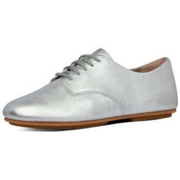Chaussures Femme Derbies FitFlop ADEOLA LEATHER LACE UP DERBYS - SILVER SILVER