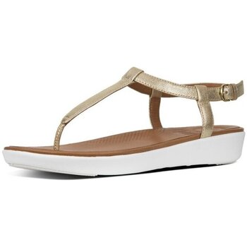 Chaussures Femme Lottie Chain Slides - All FitFlop TIA TM TOE-THONG SANDALS LEATHER - PALE GOLD CO PALE GOLD CO
