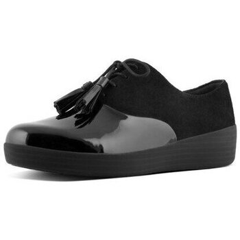Chaussures FitFlop CLASSIC TASSEL TM SUPEROXFORD ALL BLACK SUEDE ALL BLACK SUEDE - Chaussures Derbies Femme 124 